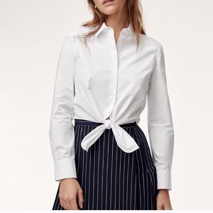 New With Tags! White Babaton Crop Top, XS, Aritzia